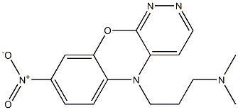 5-(3-Dimethylaminopropyl)-8-nitro-5H-pyridazino[3,4-b][1,4]benzoxazine Struktur