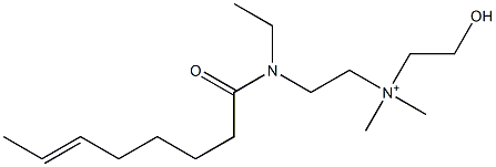 2-[N-Ethyl-N-(6-octenoyl)amino]-N-(2-hydroxyethyl)-N,N-dimethylethanaminium Struktur