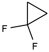 1,1-Difluorocyclopropane Struktur