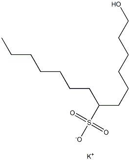 1-Hydroxytetradecane-7-sulfonic acid potassium salt Struktur