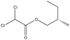 (+)-Dichloroacetic acid (S)-2-methylbutyl ester Struktur