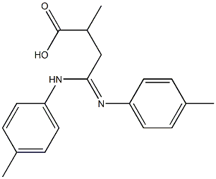 2-Methyl-4-(4-methylphenylamino)-4-(4-methylphenylimino)butanoic acid Struktur