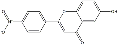 6-Hydroxy-2-(4-nitrophenyl)-4H-1-benzopyran-4-one Struktur