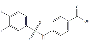 4-(3,4,5-Triiodophenylsulfonylamino)benzoic acid Struktur