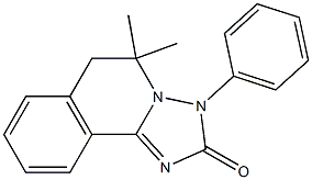 5,6-Dihydro-5,5-dimethyl-3-phenyl[1,2,4]triazolo[5,1-a]isoquinolin-2(3H)-one Struktur