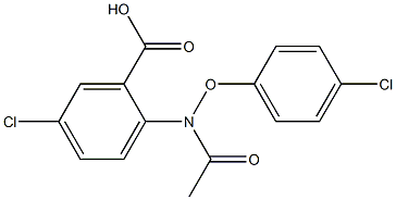 2-[[(4-Chlorophenyl)oxy]acetylamino]-5-chlorobenzoic acid Struktur