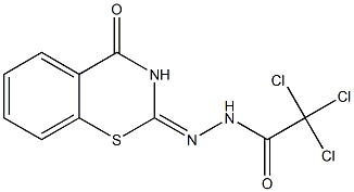 2,3-Dihydro-2-[2-(trichloroacetyl)hydrazono]-4H-1,3-benzothiazin-4-one Struktur