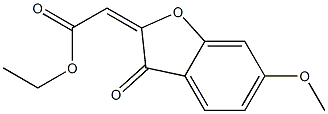 2-Ethoxycarbonyl-methylene-6-methoxy-3(2H)-benzofuranone Struktur