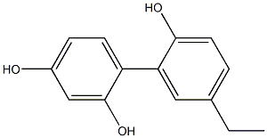 5'-Ethyl-1,1'-biphenyl-2,2',4-triol Struktur