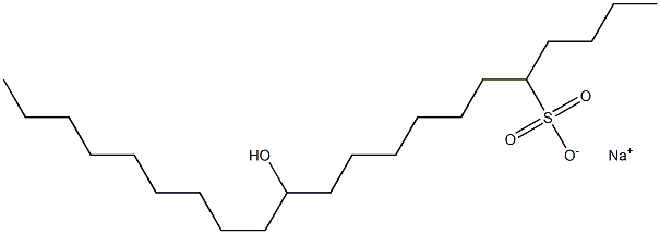 12-Hydroxyhenicosane-5-sulfonic acid sodium salt Struktur