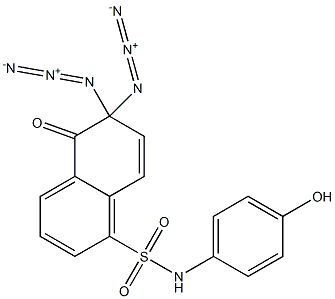 6,6-Diazido-N-(p-hydroxyphenyl)-5-oxo-5,6-dihydro-1-naphthalenesulfonamide Struktur