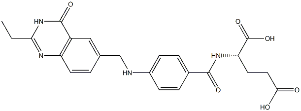 (2S)-2-[4-[N-[(3,4-Dihydro-2-ethyl-4-oxoquinazolin)-6-ylmethyl]amino]benzoylamino]glutaric acid Struktur