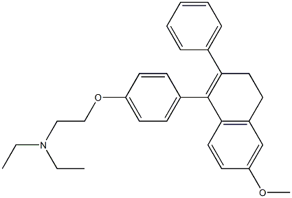 2-[4-(6-Methoxy-2-phenyl-3,4-dihydronaphthalen-1-yl)phenoxy]ethyldiethylamine Struktur