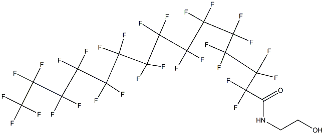 N-(2-Hydroxyethyl)-2,2,3,3,4,4,5,5,6,6,7,7,8,8,9,9,10,10,11,11,12,12,13,13,14,14,15,15,15-nonacosafluoropentadecanamide Struktur