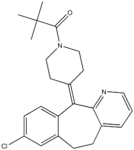 5,6-Dihydro-11-(1-pivaloyl-4-piperidinylidene)-8-chloro-11H-benzo[5,6]cyclohepta[1,2-b]pyridine Struktur