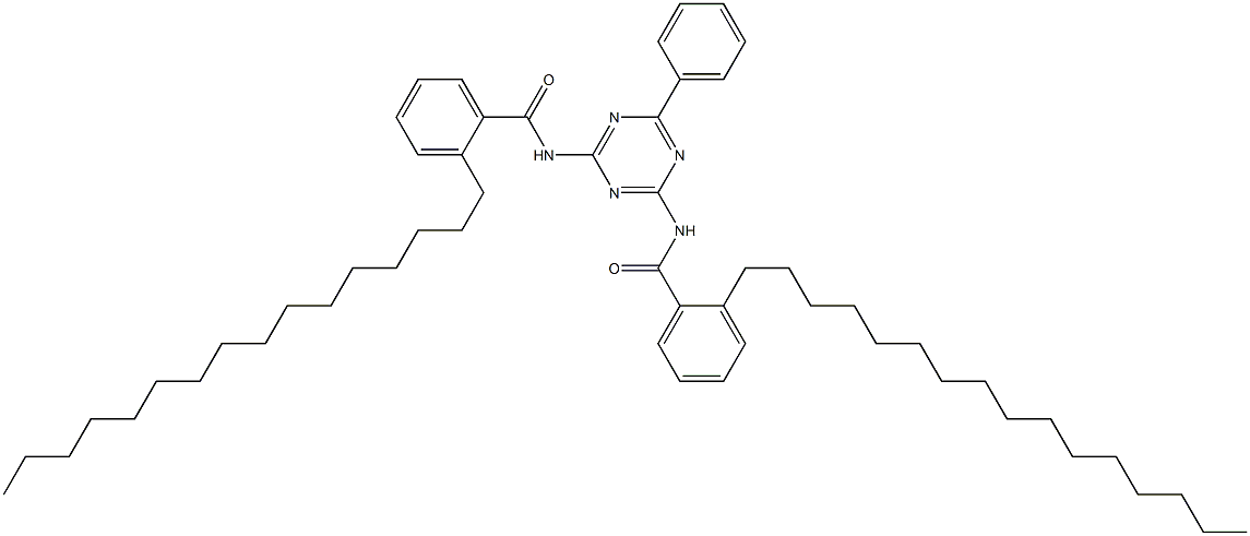 N,N'-(6-Phenyl-1,3,5-triazine-2,4-diyl)bis(2-hexadecylbenzamide) Struktur