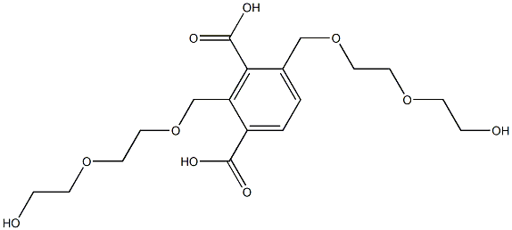 2,4-Bis(7-hydroxy-2,5-dioxaheptan-1-yl)isophthalic acid Struktur