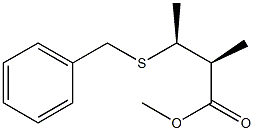 (2S,3S)-3-Benzylthio-2-methylbutanoic acid methyl ester Struktur