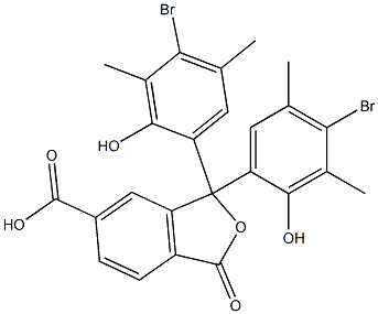 1,1-Bis(4-bromo-2-hydroxy-3,5-dimethylphenyl)-1,3-dihydro-3-oxoisobenzofuran-6-carboxylic acid Struktur