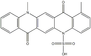 5,7,12,14-Tetrahydro-1,12-dimethyl-7,14-dioxoquino[2,3-b]acridine-5-sulfonic acid Struktur