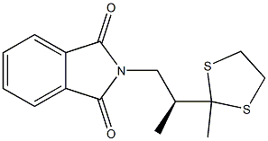 (-)-N-[(S)-2-(2-Methyl-1,3-dithiolane-2-yl)propyl]phthalimide Struktur