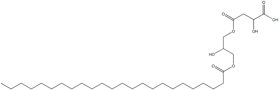 D-Malic acid hydrogen 4-(2-hydroxy-3-tetracosanoyloxypropyl) ester Struktur