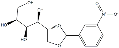 1-O,2-O-(3-Nitrobenzylidene)-L-glucitol Struktur