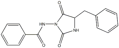 3-(Benzoylamino)-5-benzylimidazolidine-2,4-dione Struktur