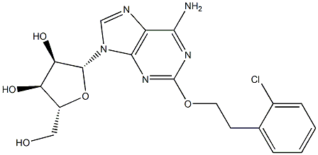 2-[2-(2-Chlorophenyl)ethoxy]adenosine Struktur