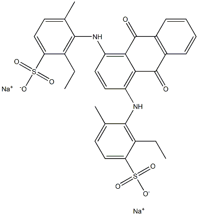 3,3'-[[(9,10-Dihydro-9,10-dioxoanthracene)-1,4-diyl]diimino]bis[2-ethyl-4-methylbenzenesulfonic acid]disodium salt Struktur