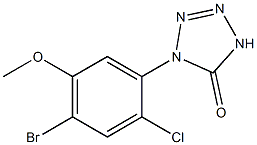 1-(2-Chloro-4-bromo-5-methoxyphenyl)-1H-tetrazol-5(4H)-one Struktur