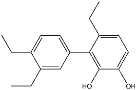 4-Ethyl-3-(3,4-diethylphenyl)benzene-1,2-diol Struktur