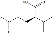 [R,(-)]-2-Isopropyl-5-oxohexanoic acid Struktur