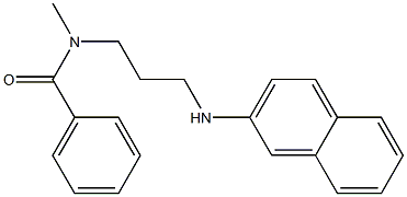 N-Methyl-N-[3-((2-naphtyl)amino)propyl]benzamide Struktur