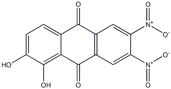 1,2-Dihydroxy-6,7-dinitroanthraquinone Struktur