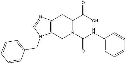 3-Benzyl-4,5,6,7-tetrahydro-5-phenylcarbamoyl-3H-imidazo[4,5-c]pyridine-6-carboxylic acid Struktur