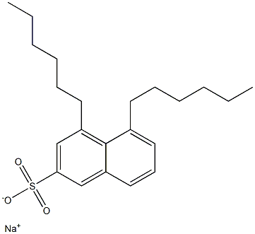 4,5-Dihexyl-2-naphthalenesulfonic acid sodium salt Struktur