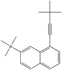 1-(3,3-Dimethyl-1-butynyl)-7-trimethylsilylnaphthalene Struktur