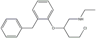 2-(2-Benzylphenoxy)-4-chloro-N-ethyl-1-butanamine Struktur