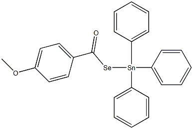 4-Methoxybenzenecarboselenoic acid Se-(triphenylstannyl) ester Struktur