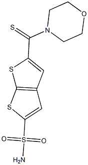 5-[Thiomorpholinomethyl]thieno[2,3-b]thiophene-2-sulfonamide Struktur