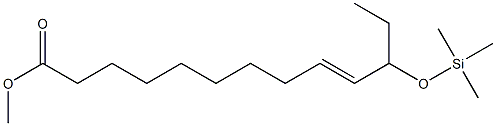 11-(Trimethylsiloxy)-9-tridecenoic acid methyl ester Struktur