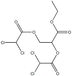 (-)-2-O,3-O-Bis(dichloroacetyl)-L-glyceric acid ethyl ester Struktur