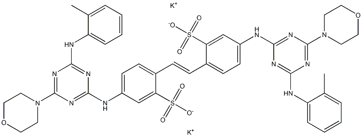 4,4'-Bis[4-morpholino-6-(o-toluidino)-1,3,5-triazin-2-ylamino]-2,2'-stilbenedisulfonic acid dipotassium salt Struktur