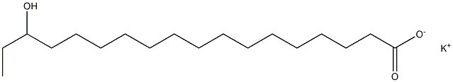 16-Hydroxystearic acid potassium salt Struktur