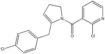 2-Chloro-3-[(4,5-dihydro-2-(4-chlorobenzyl)-1H-pyrrol)-1-ylcarbonyl]pyridine Struktur