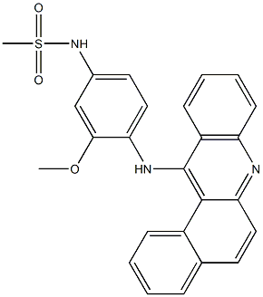 N-[3-Methoxy-4-[[benz[a]acridin-12-yl]amino]phenyl]methanesulfonamide Struktur