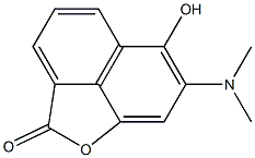 7-(Dimethylamino)-6-hydroxy-2H-naphtho[1,8-bc]furan-2-one Struktur