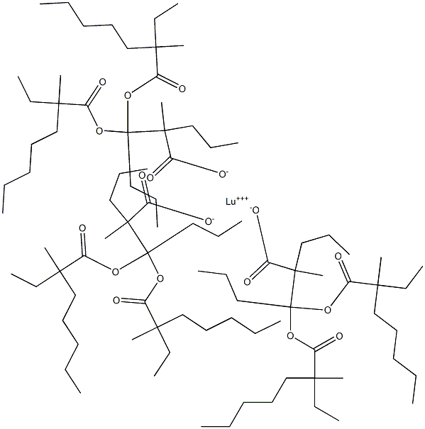 Lutetium bis(2-ethyl-2-methylheptanoate)(2-methyl-2-propylhexanoate) Struktur