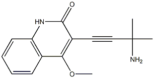 3-(3-Amino-3,3-dimethyl-1-propynyl)-4-methoxyquinolin-2(1H)-one Struktur